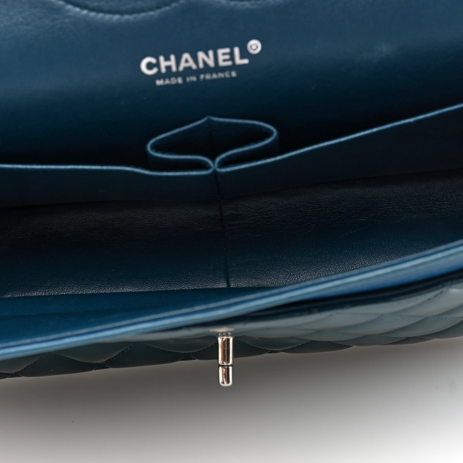Chanel Patent Calfskin Quilted Jumbo Double Flap Turquoise 5 of 13