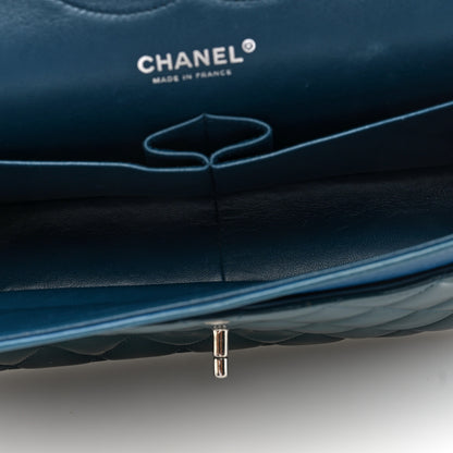Chanel Patent Calfskin Quilted Jumbo Double Flap Turquoise 5 of 13