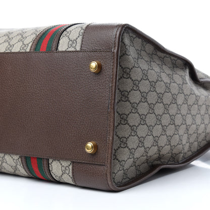 Gucci Soft GG Supreme Monogram Web Neo Vintage Duffle Bag Beige New Acero Crop 6 of 9