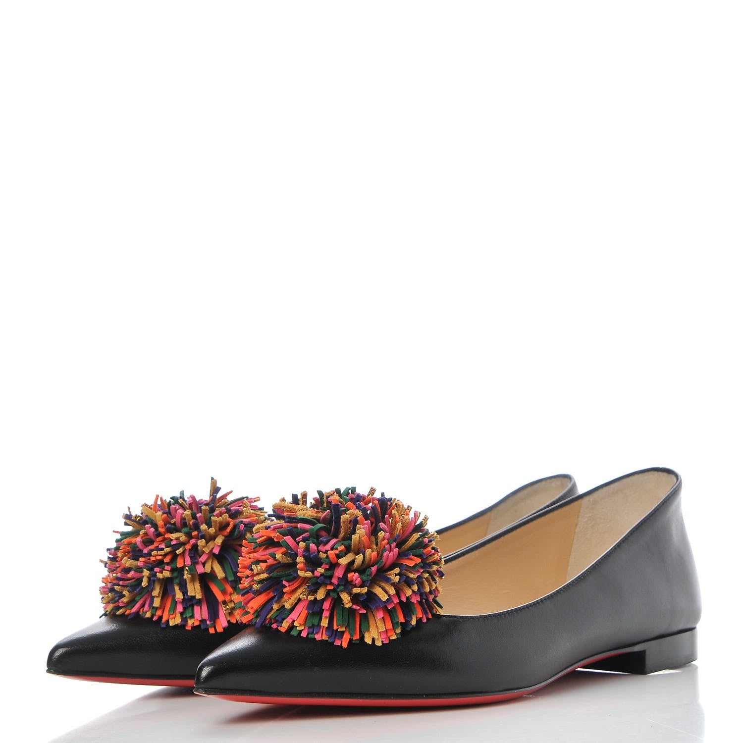 Christian Louboutin Shiny Nappa Konstantina Flats 36 Black 3 of 9