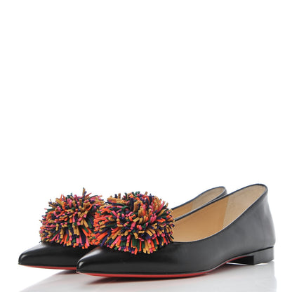 Christian Louboutin Shiny Nappa Konstantina Flats 36 Black 3 of 9
