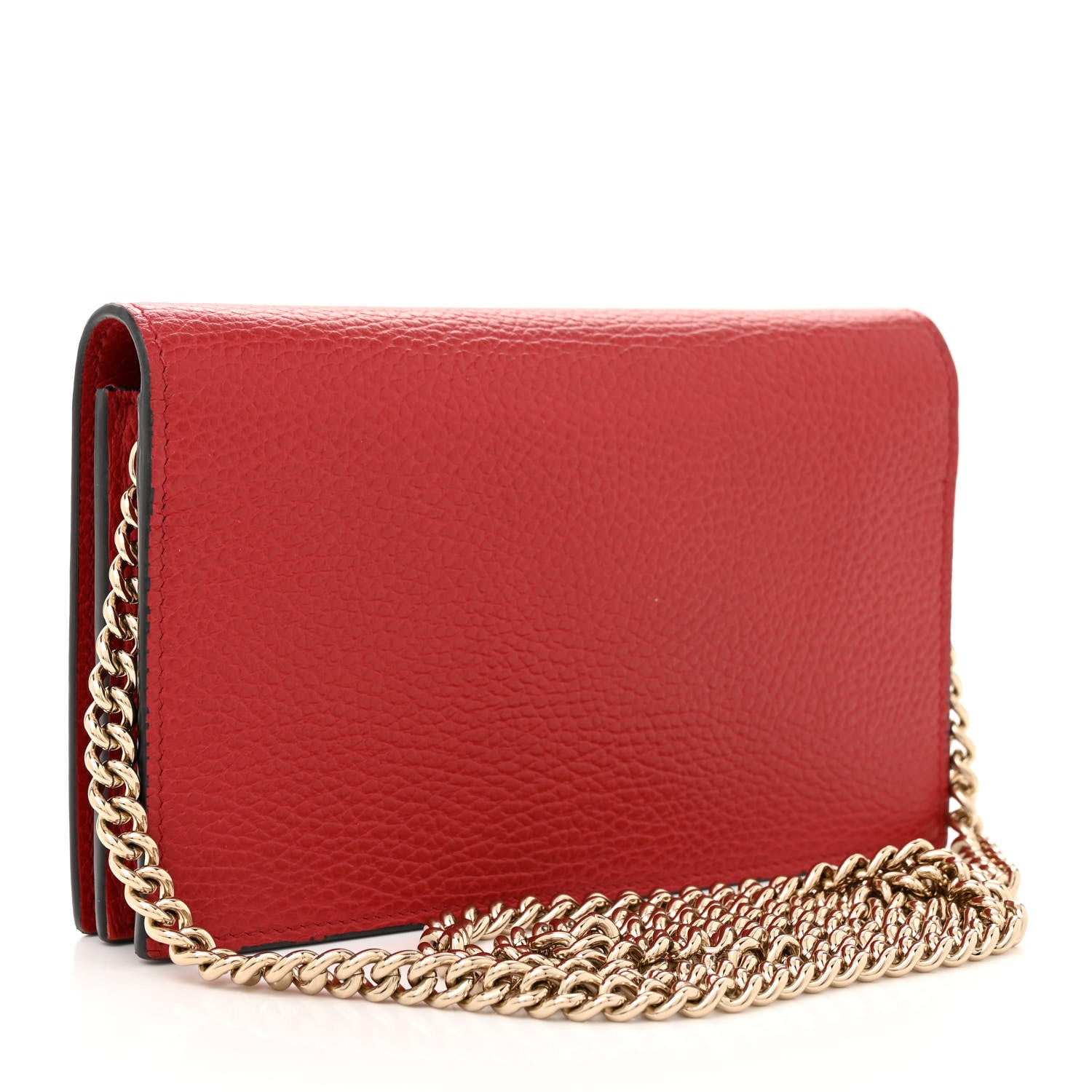 Gucci Dollar Calfskin Medium Betty Chain Wallet Red 3 of 14