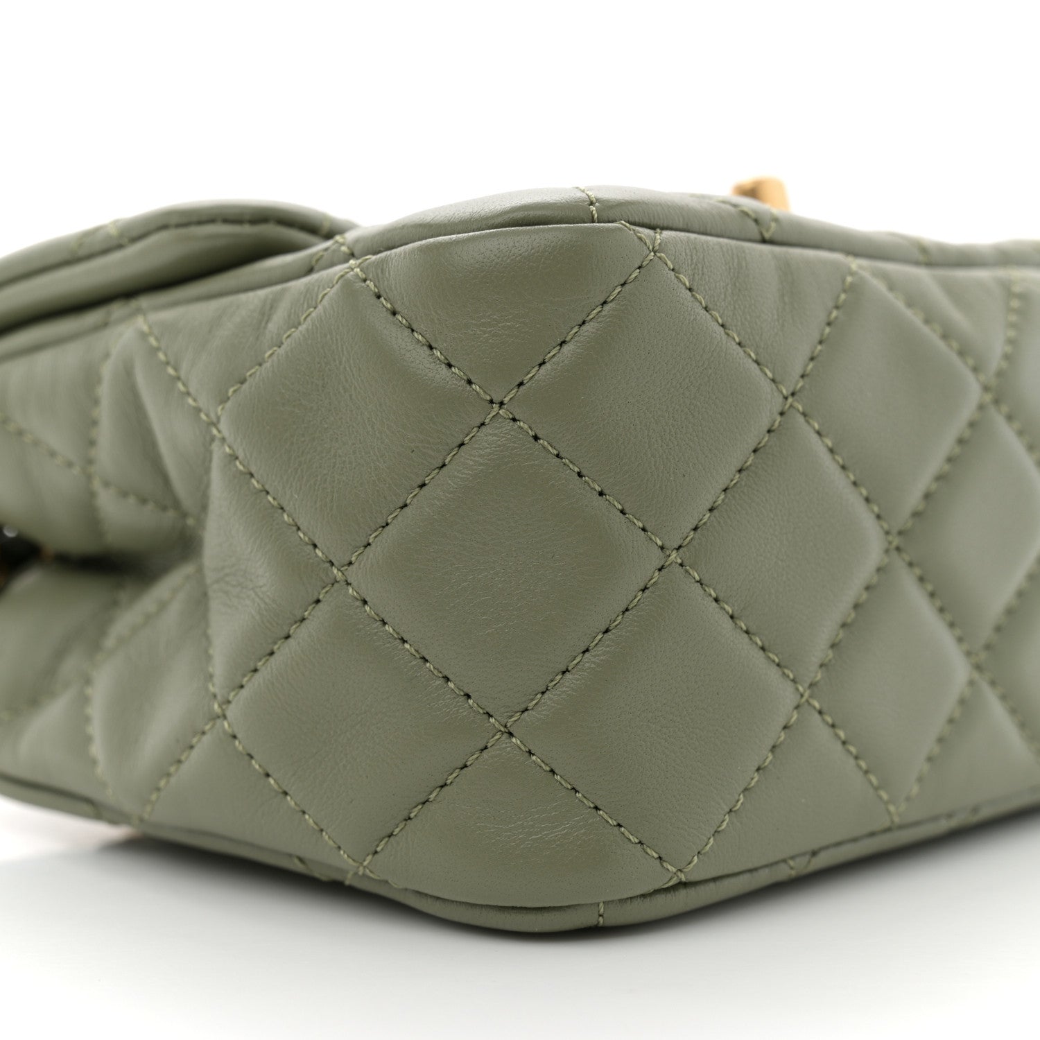 Chanel Lambskin Quilted Mini Pearl Crush Flap Green 9 of 11
