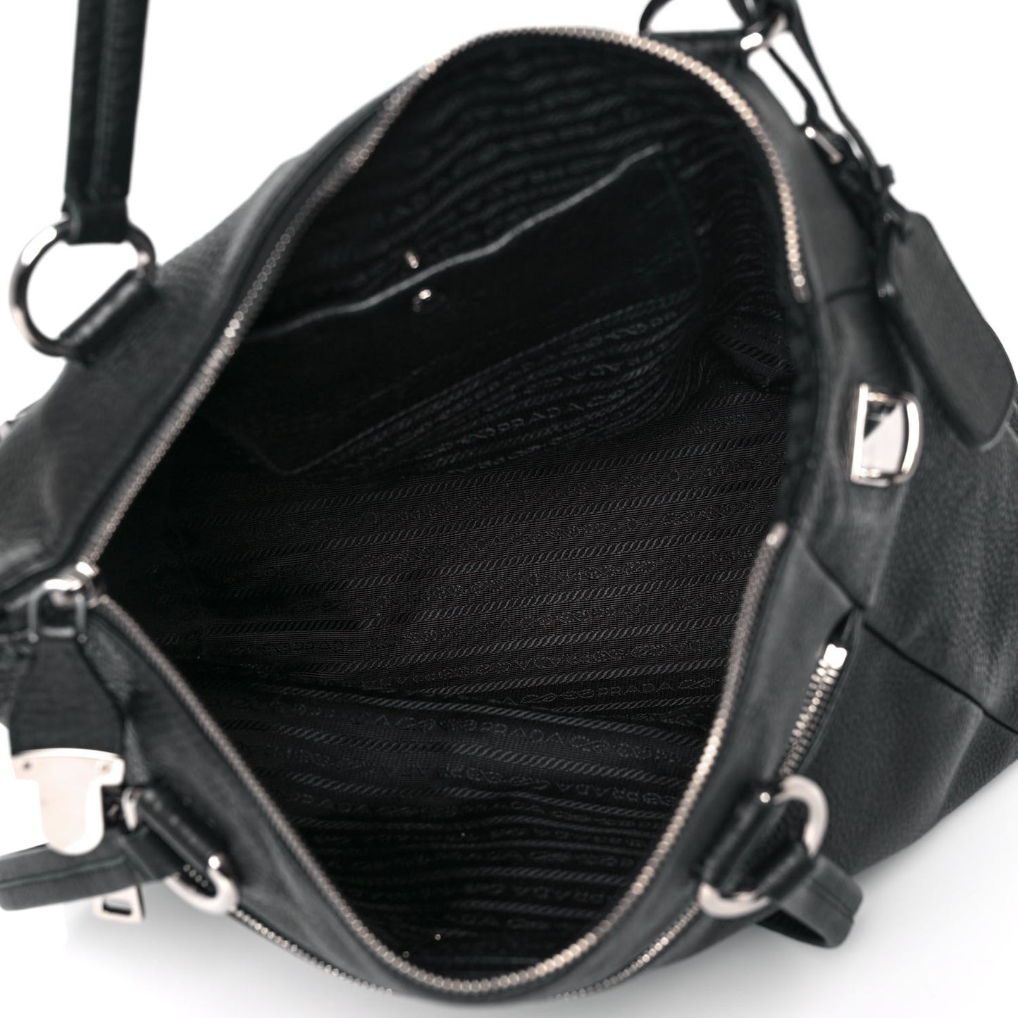 Vitello Daino Shopping Tote Black