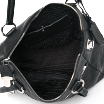 Prada Vitello Daino Shopping Tote Black 4 of 9