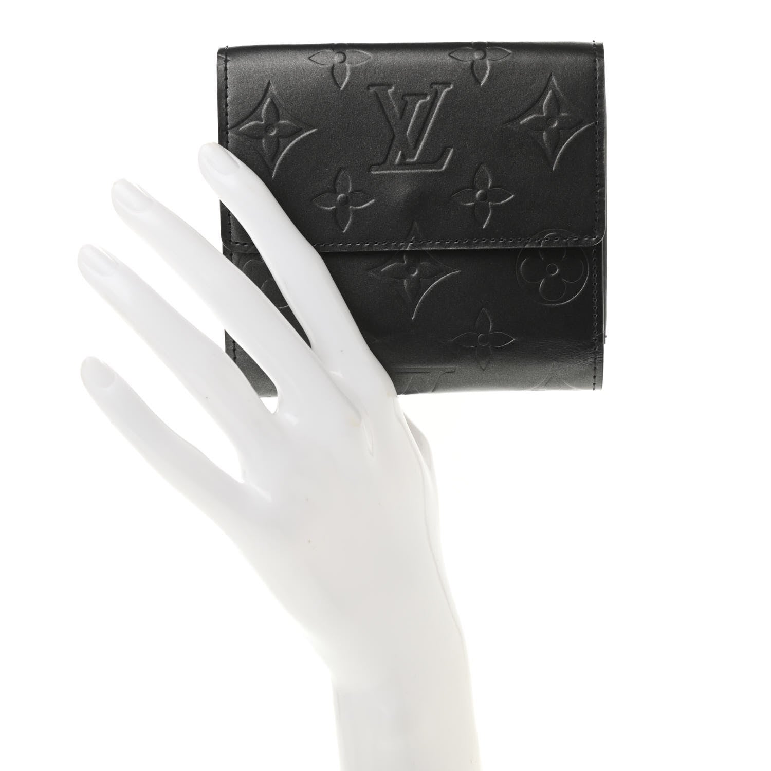 Louis Vuitton Mat Monogram Elise Wallet Black 2 of 6
