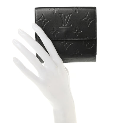 Louis Vuitton Mat Monogram Elise Wallet Black 2 of 6