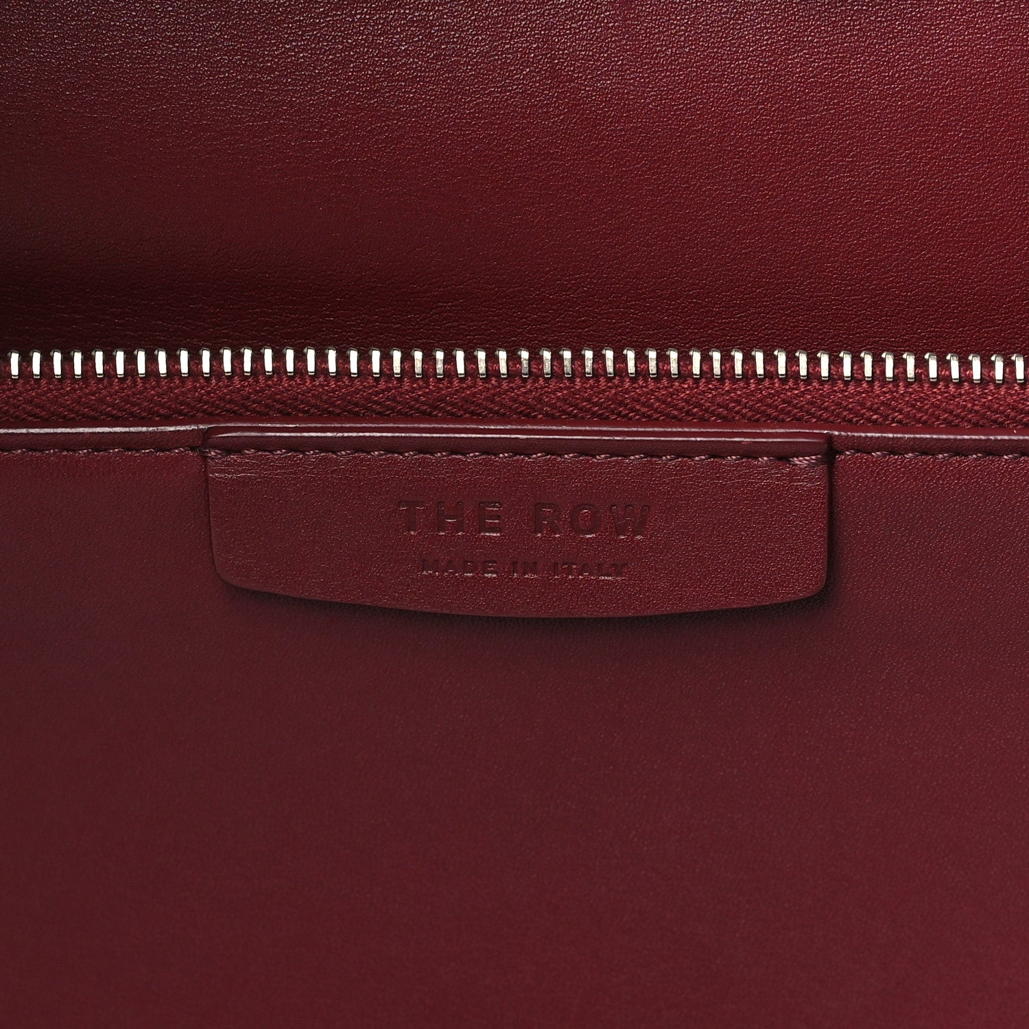 The Row Calfskin Lux Satchel Burgundy 6 of 9