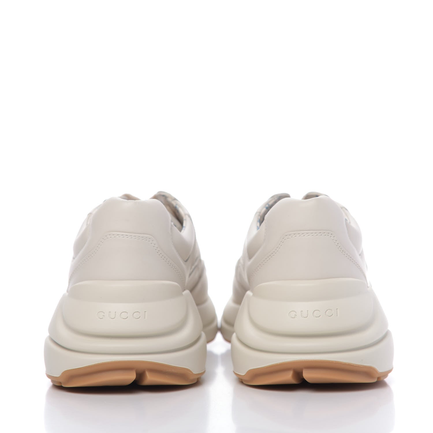 Gucci X MLB Calfskin NY Yankees Mens Rhyton Sneakers 8.5 Mystic White 8 of 11