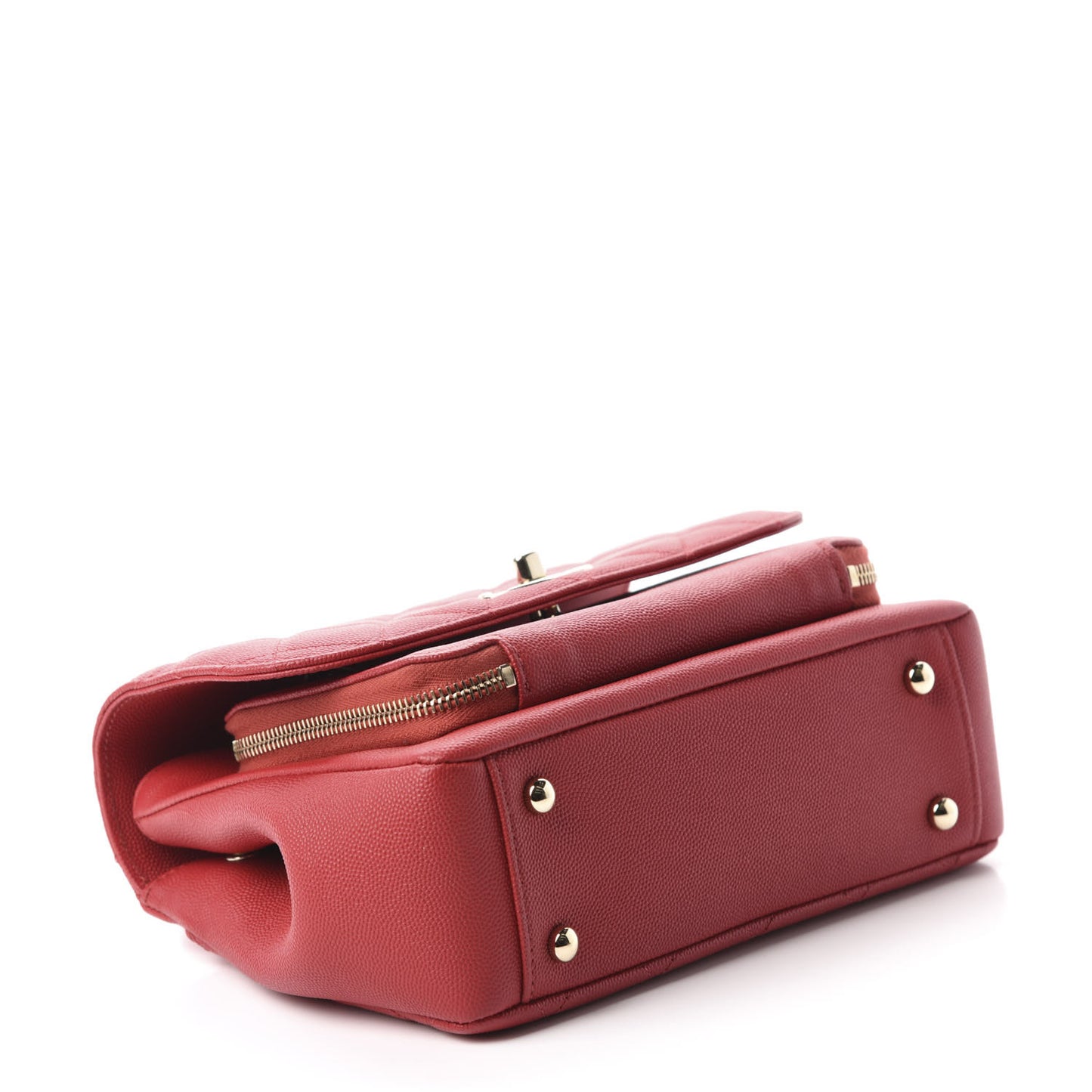Caviar Quilted Medium Business Affinity Flap Red