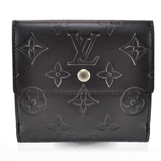 Louis Vuitton Mat Monogram Elise Wallet Black 1 of 7
