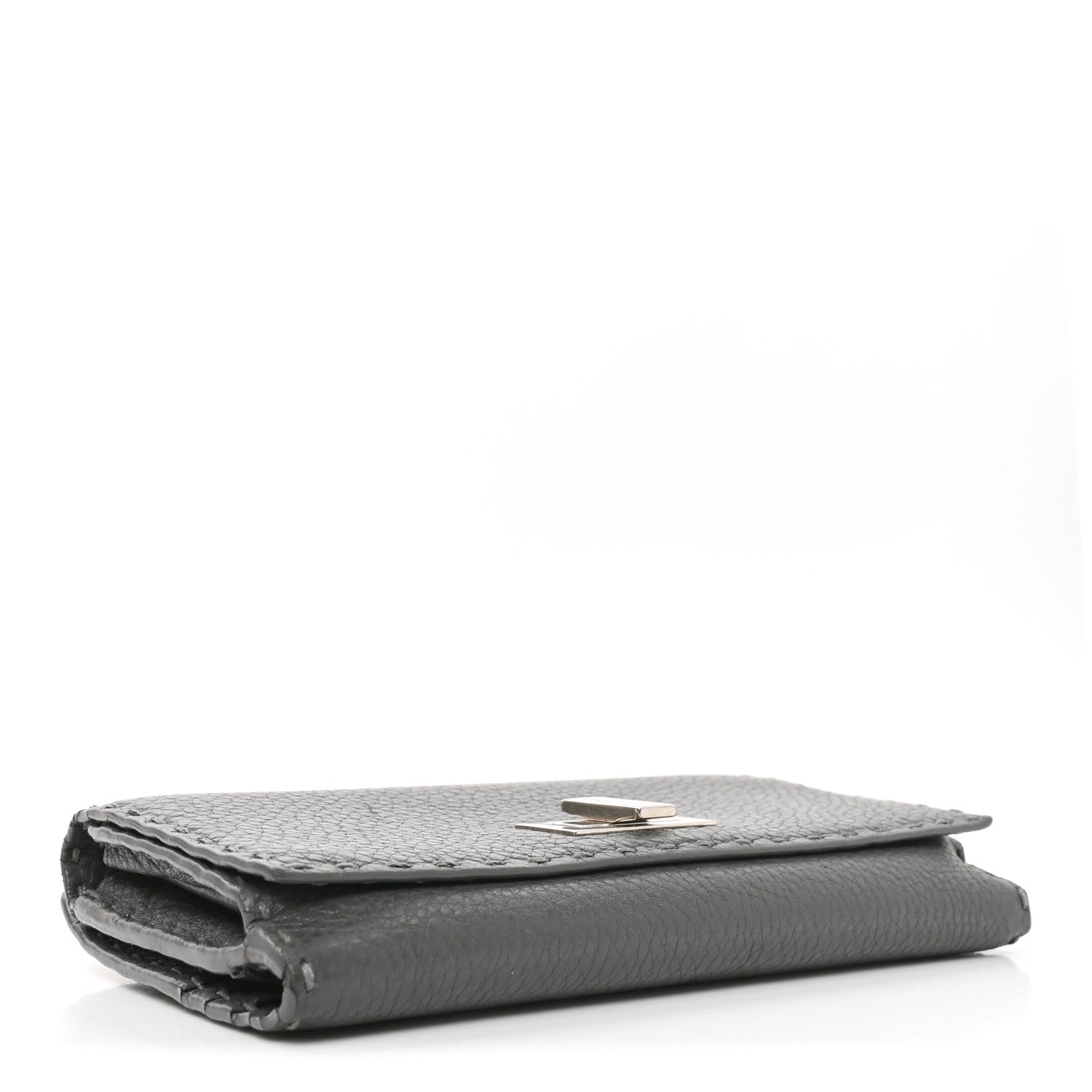 Fendi Cuoio Romano Selleria Peekaboo Continental Wallet Asfalto 4 of 7