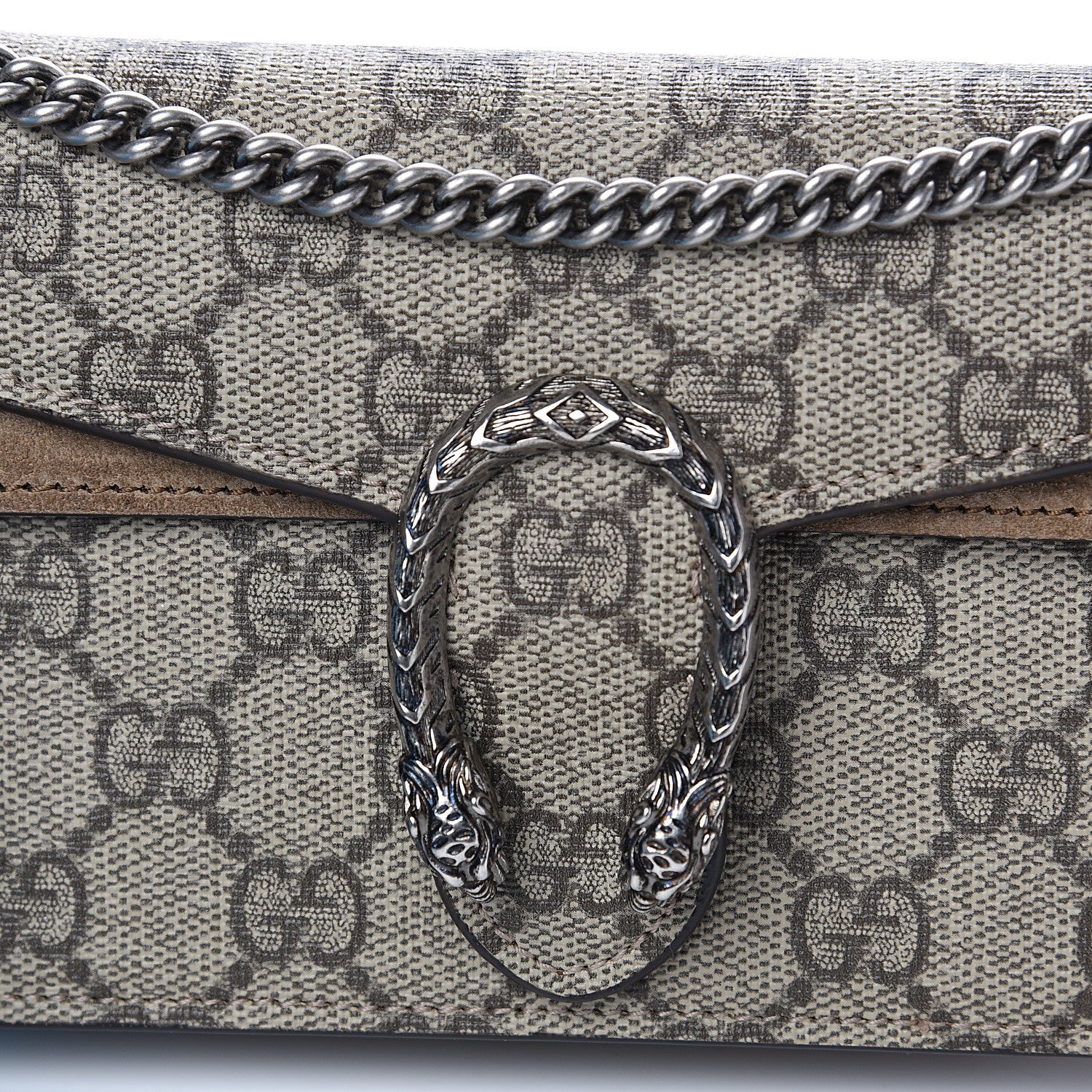 Gucci GG Supreme Monogram Super Mini Dionysus Shoulder Bag Taupe 6 of 9
