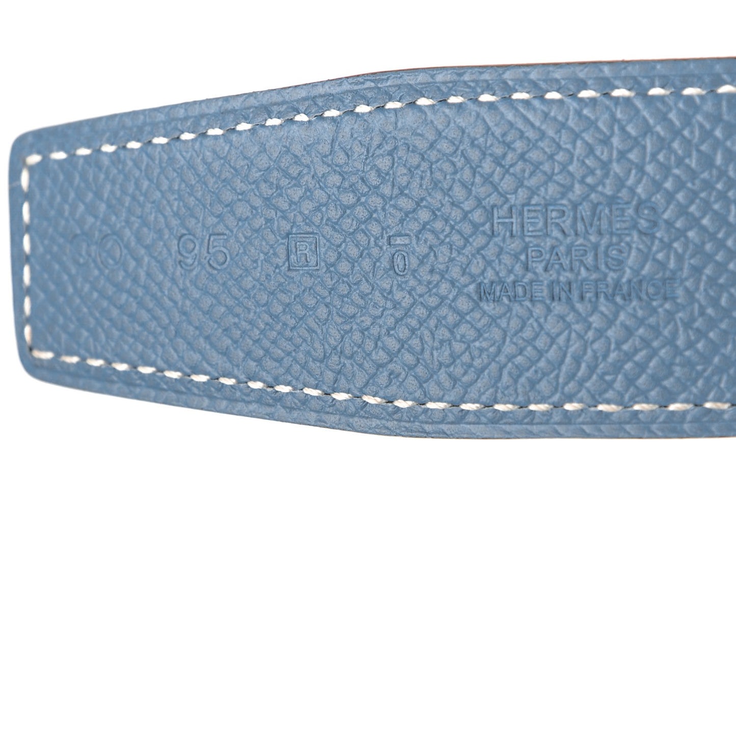 Swift Epsom 32mm H Belt 95 Black Blue Jean