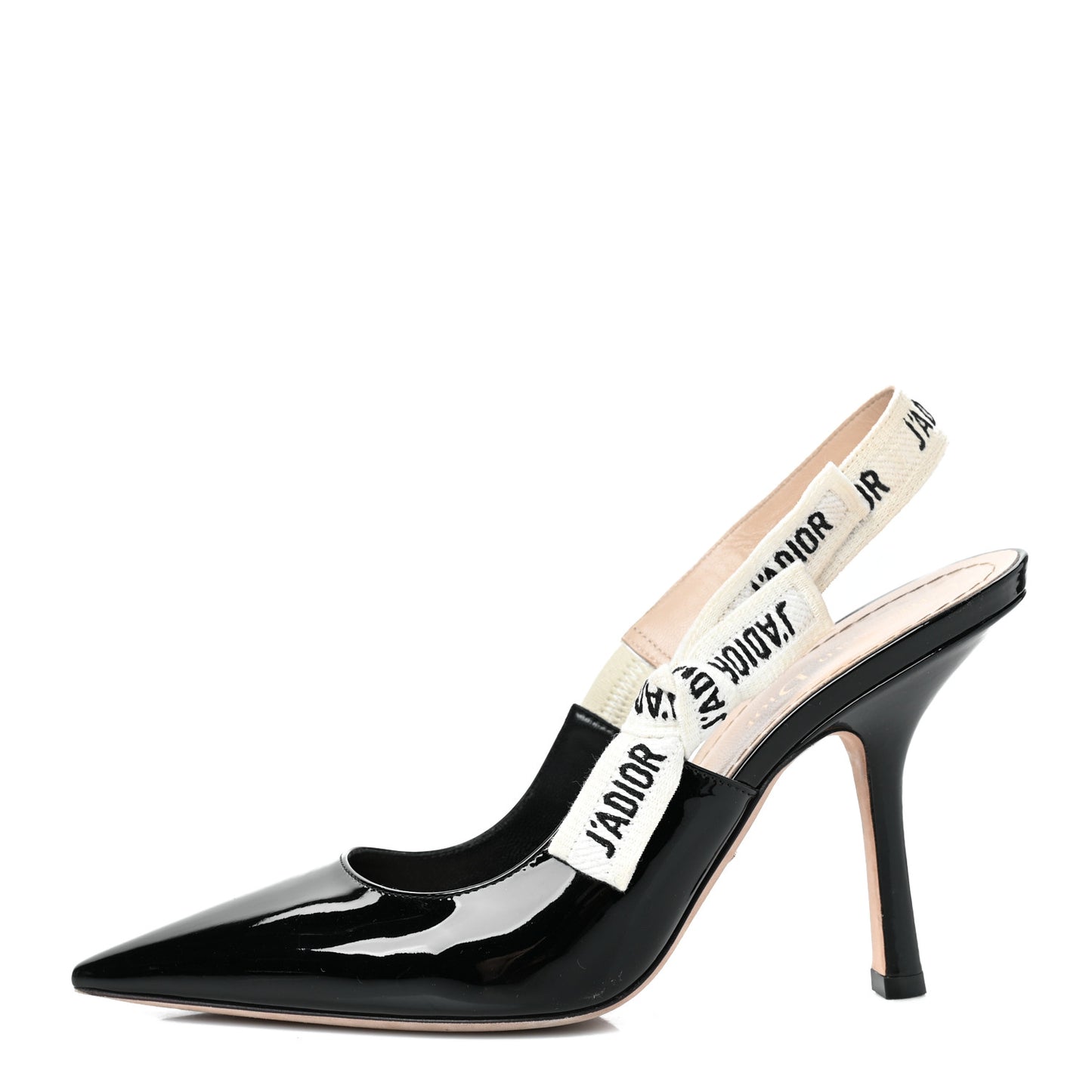 Patent Ribbon J'Adior Slingback 100mm Pumps 38 Black