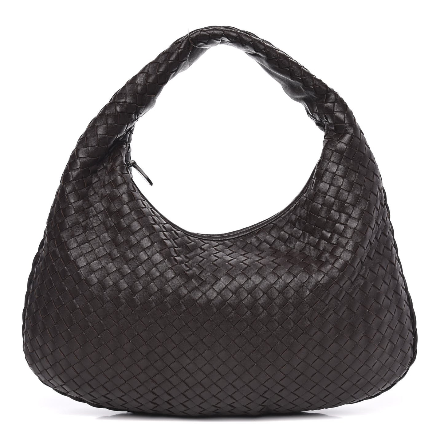 Nappa Intrecciato Small Veneta Hobo Ebano