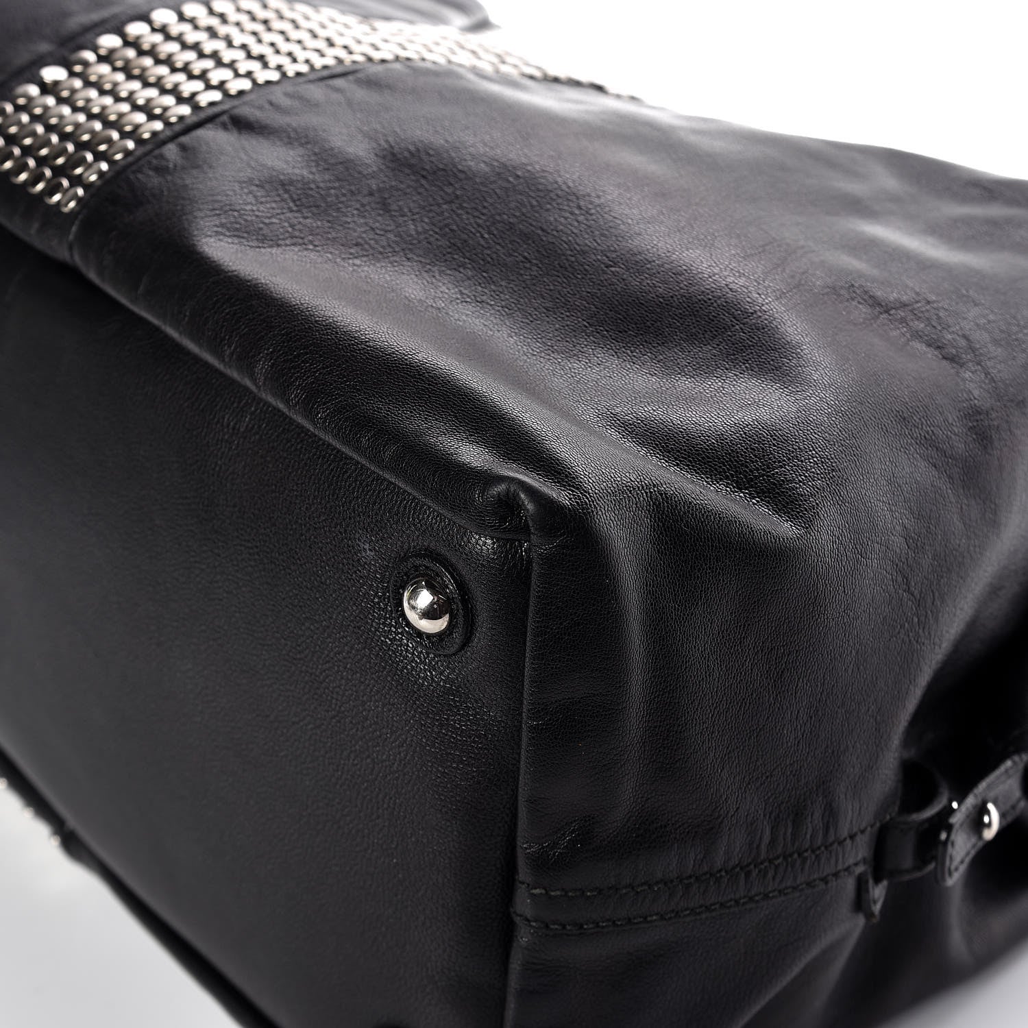 Saint Laurent Chevre Large Rock Stud Easy Y Black 14 of 19