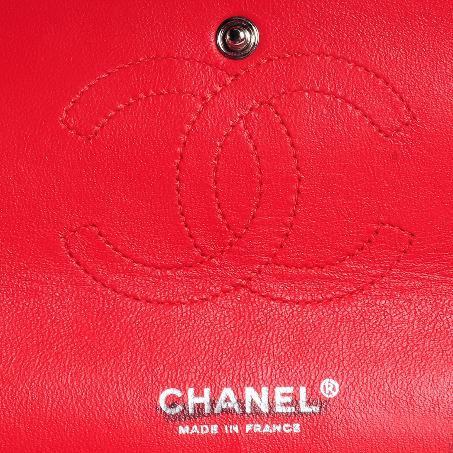 Chanel Lambskin Quilted Medium Double Flap Coral 6 of 9