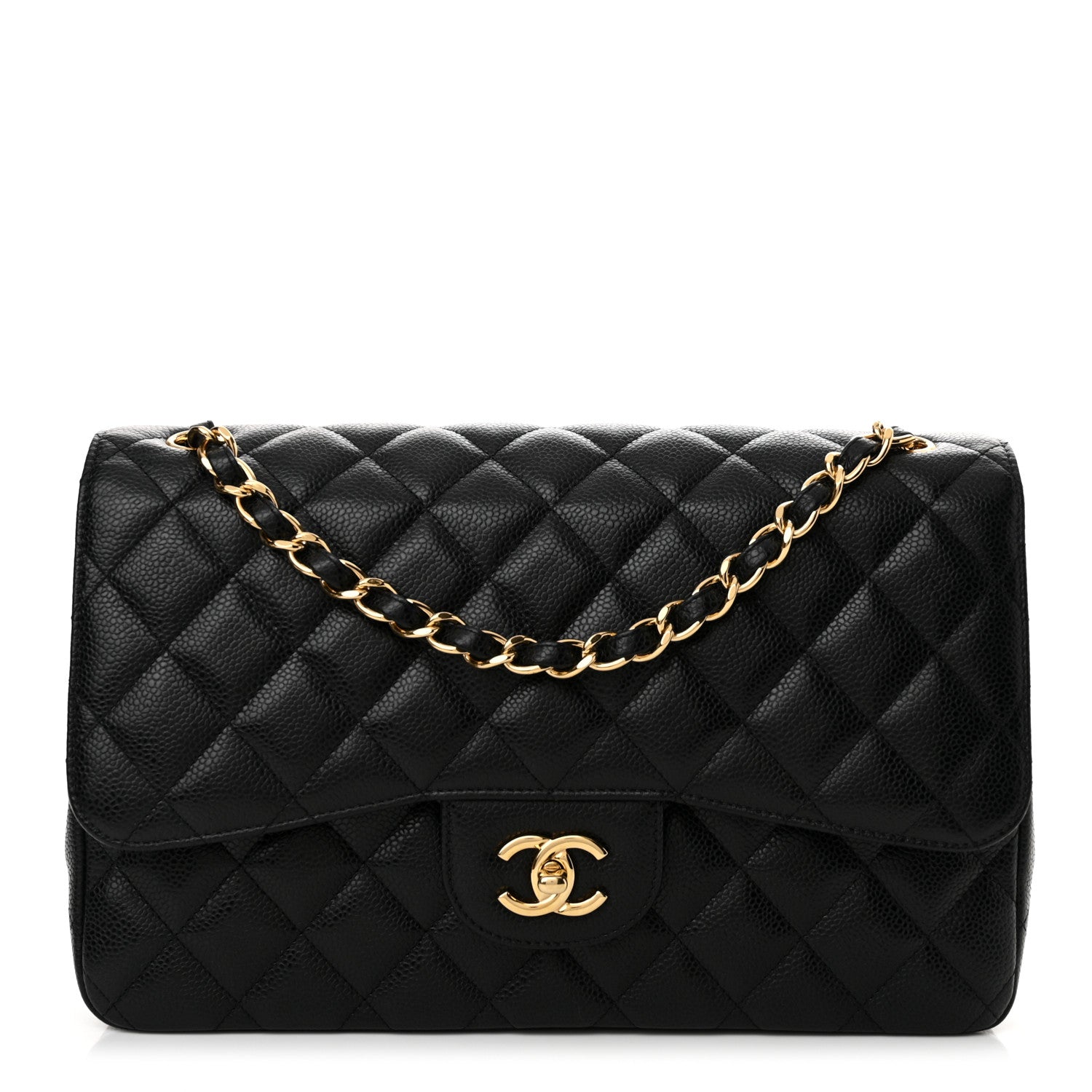 Chanel Caviar Quilted Jumbo Double Flap Black 1 of 13