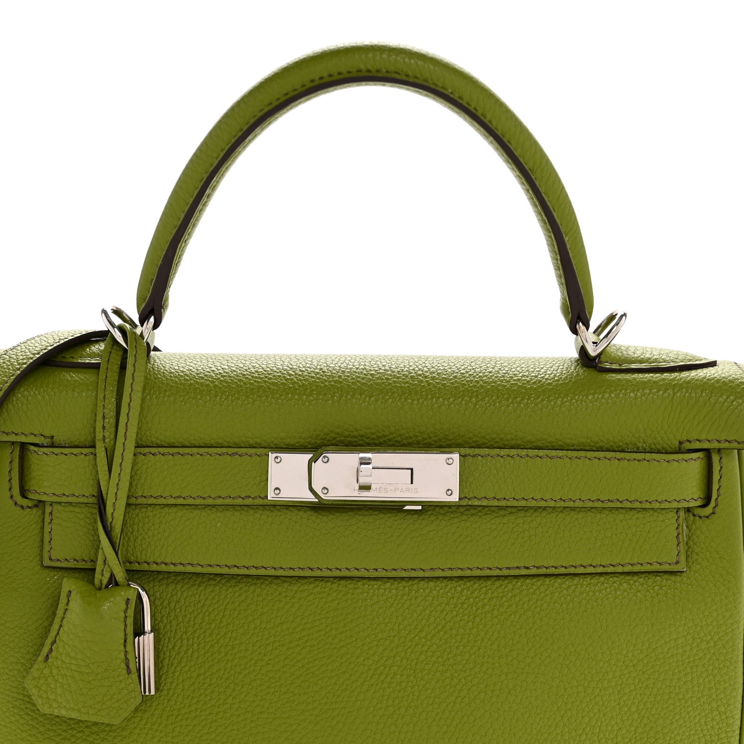Hermes Taurillon Clemence Kelly Retourne 28 Vert Anis 8 of 14