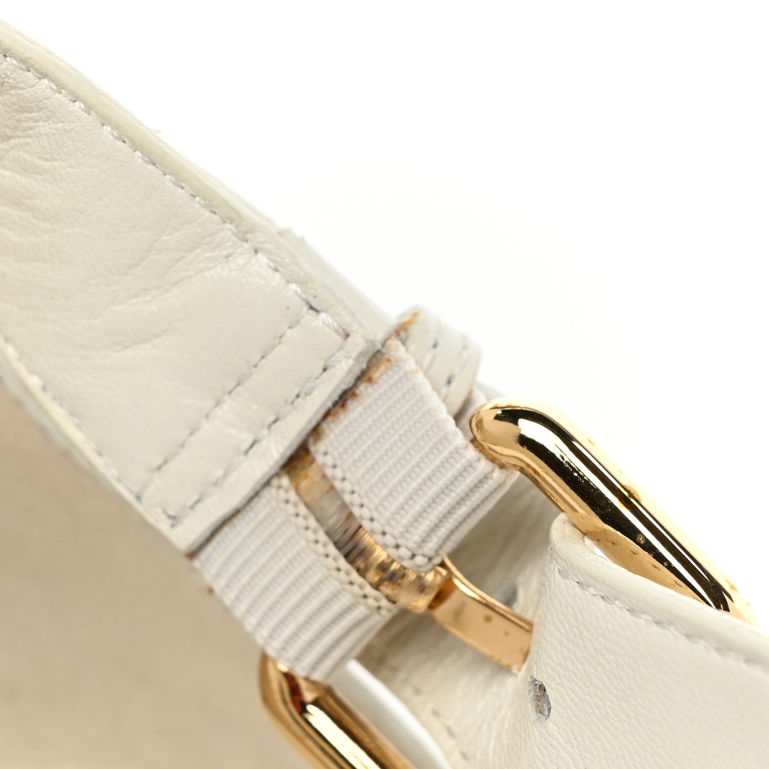 Louis Vuitton Calfskin Stud Flat Sandals 40 White 9 of 9