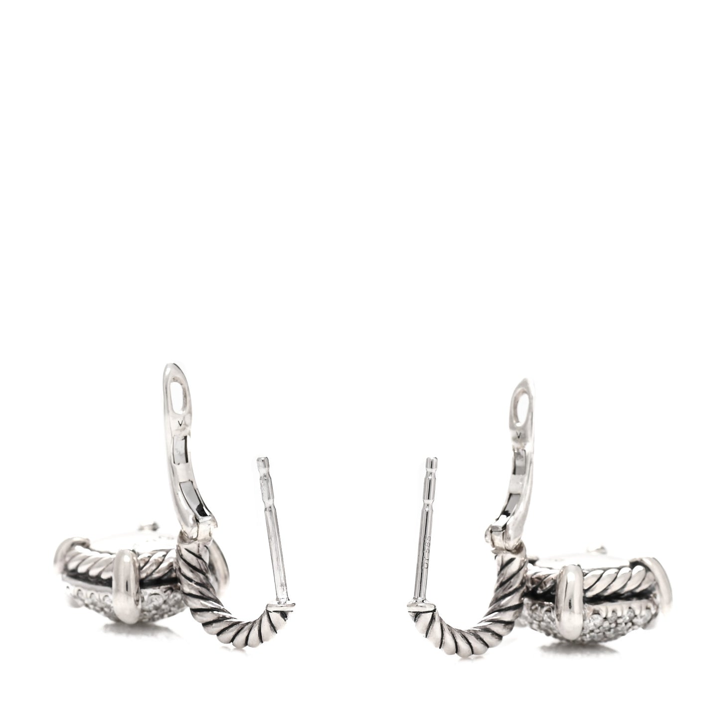 Sterling Silver Diamond Chatelaine Drop Earrings