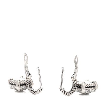 David Yurman Sterling Silver Diamond Chatelaine Drop Earrings 3 of 5