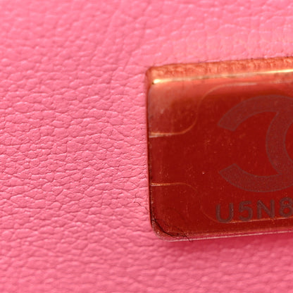 Chanel Lambskin Quilted Bi-Color Mini Top Handle Rectangular Flap Rose 7 of 10
