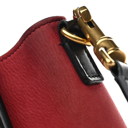 Celine Drummed Calfskin Nubuck Nano Tri-Color Luggage Ruby 13 of 15