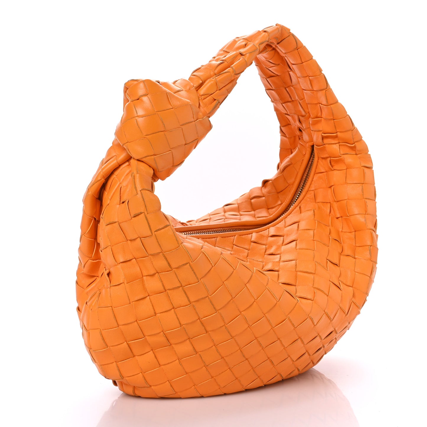 Nappa Intrecciato Teen Jodie Hobo Orange