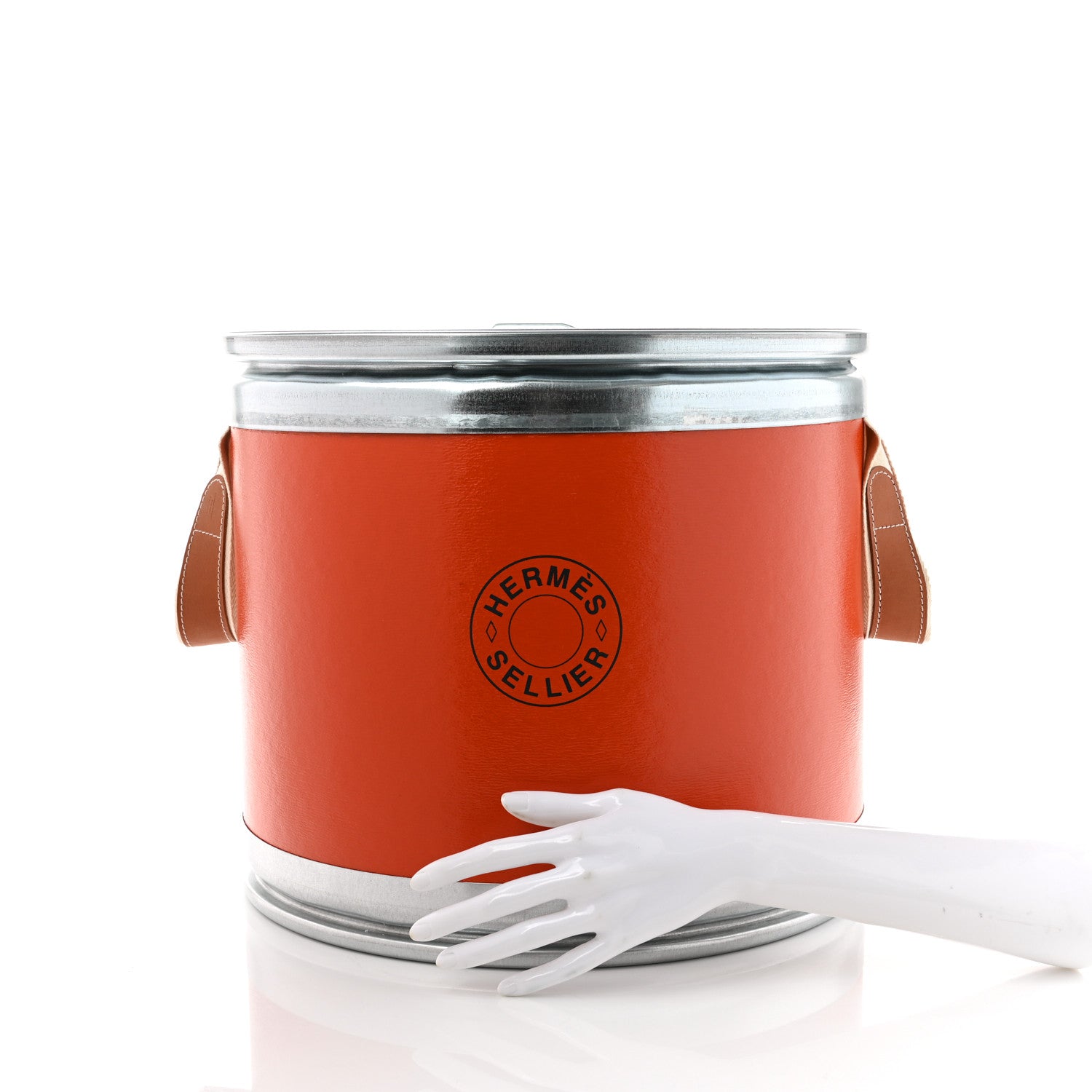 Hermes Cardboard Metal Sellier Smallbox Storage Box Orange 2 of 8