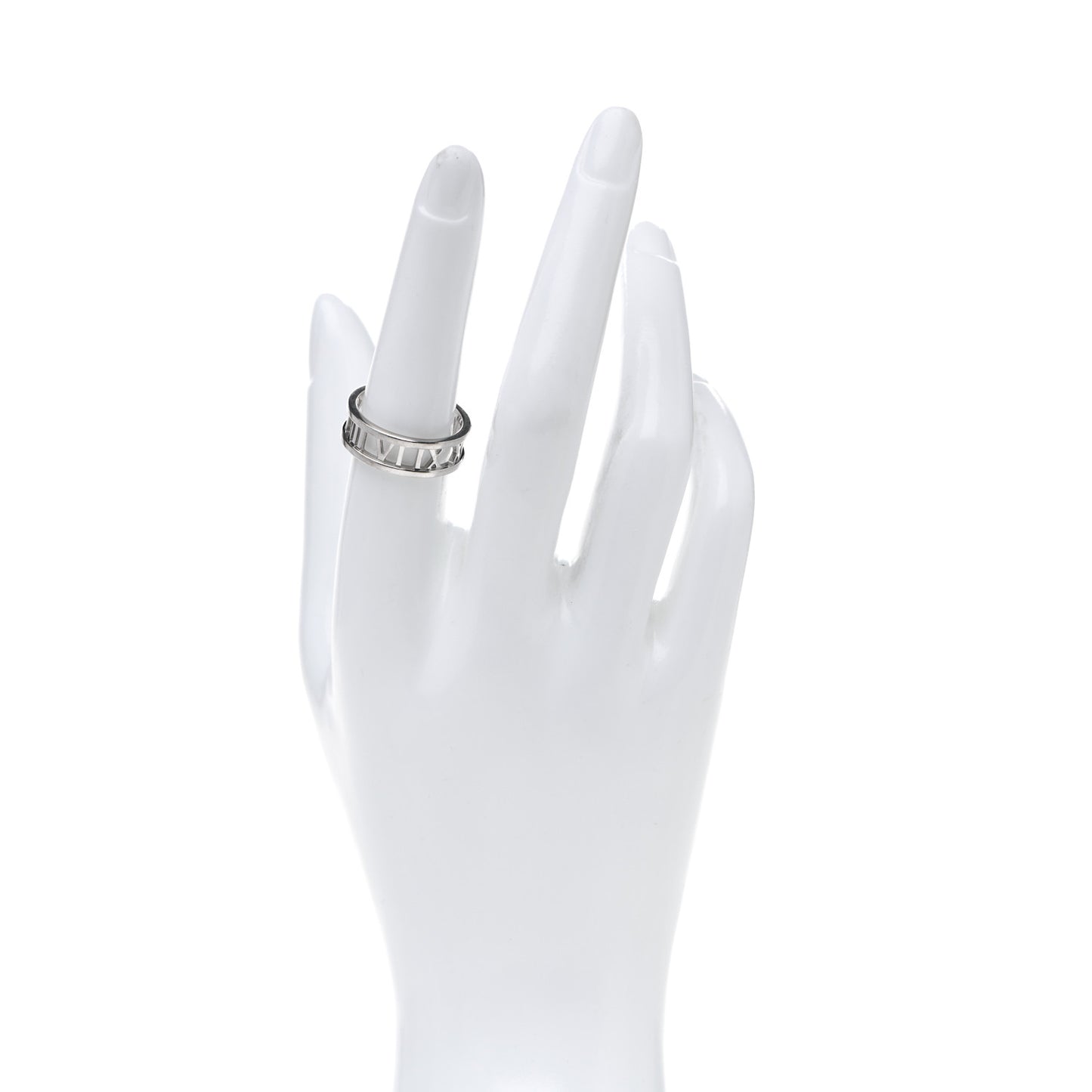 18K White Gold Open Atlas Ring 56 7.5
