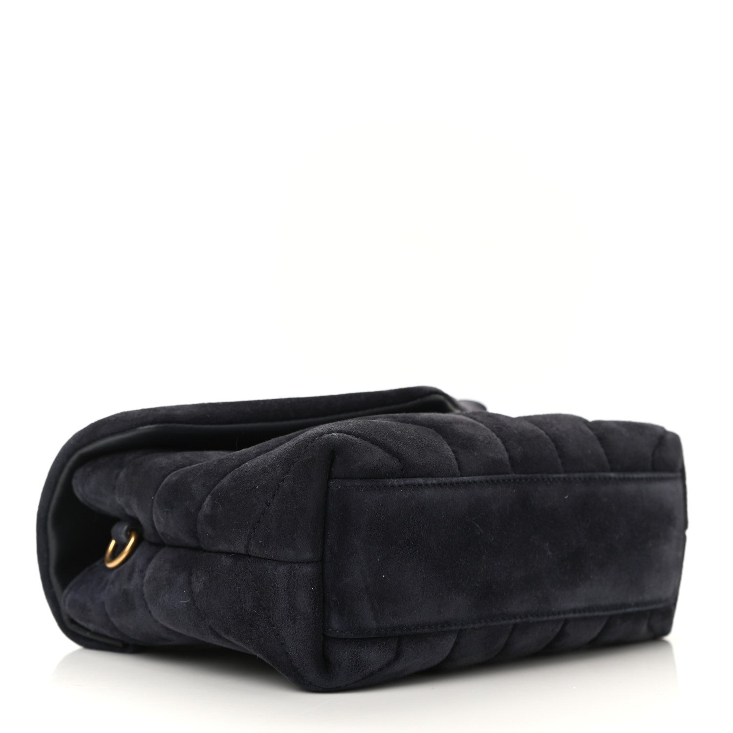 Saint Laurent Suede Toy Loulou Shoulder Bag Deep Marine 4 of 11
