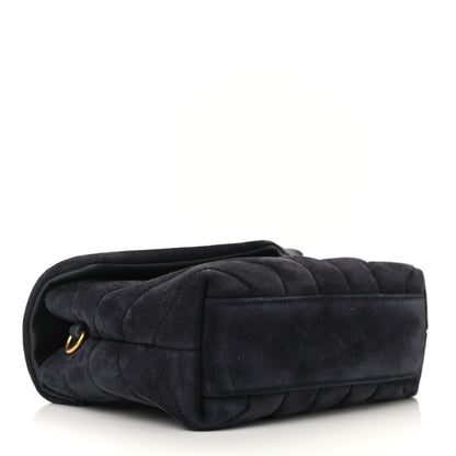 Saint Laurent Suede Toy Loulou Shoulder Bag Deep Marine 4 of 11