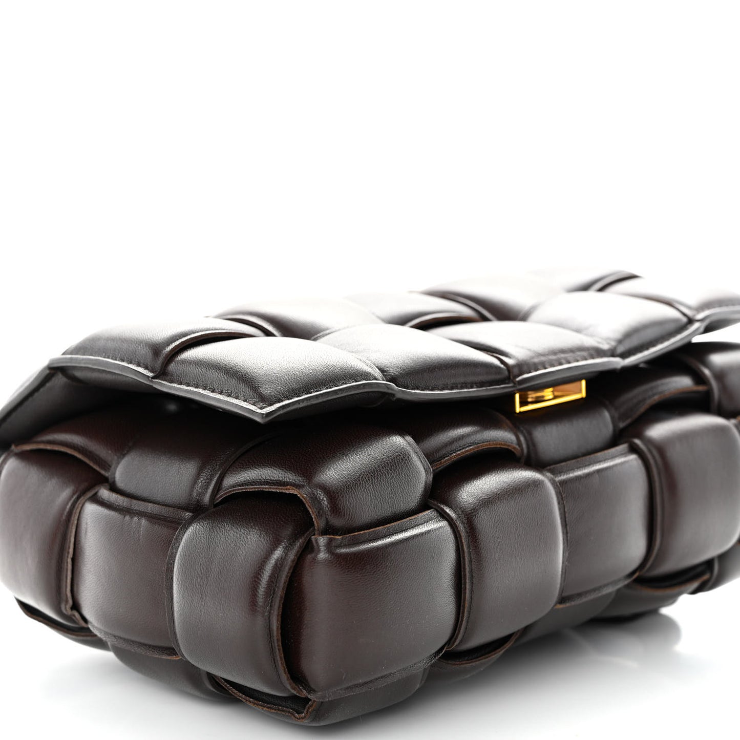 Nappa Maxi Intreccio Padded Cassette Crossbody Bag Fondant