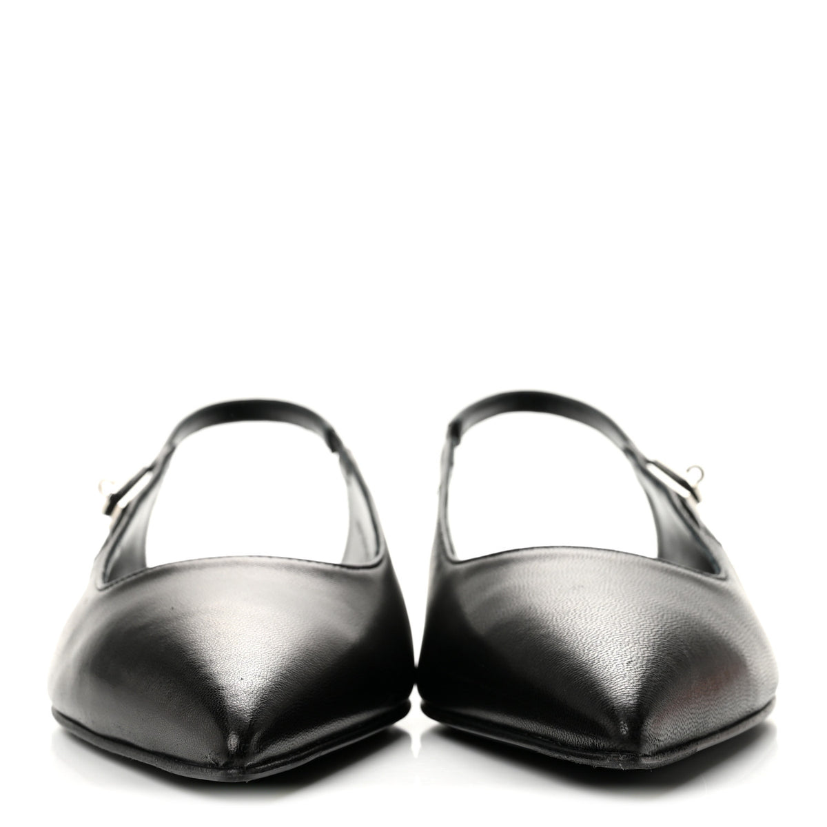 Hermes Nappa Lovely Slingback Flats 36.5 Black 3 of 10