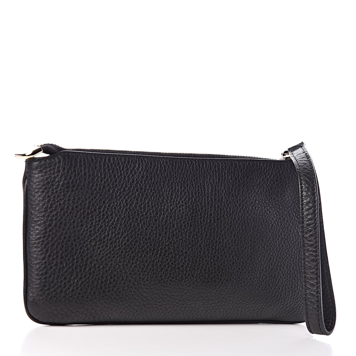 Pebbled Calfskin Soho Wristlet Black