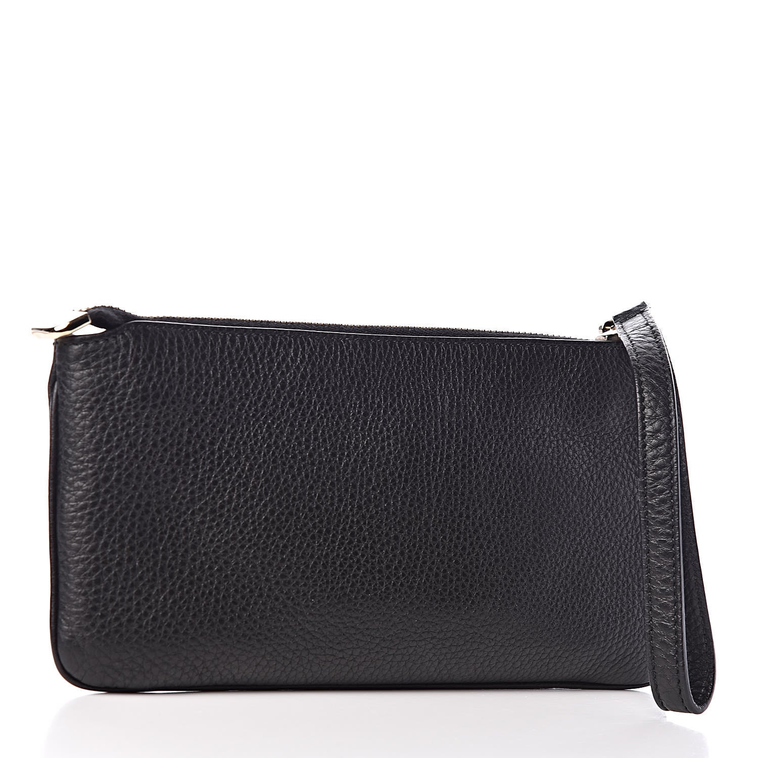 Gucci Pebbled Calfskin Soho Wristlet Black 3 of 8