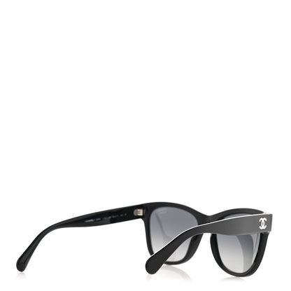 Chanel Acetate Polarized Square CC Sunglasses 5380 Black 4 of 8