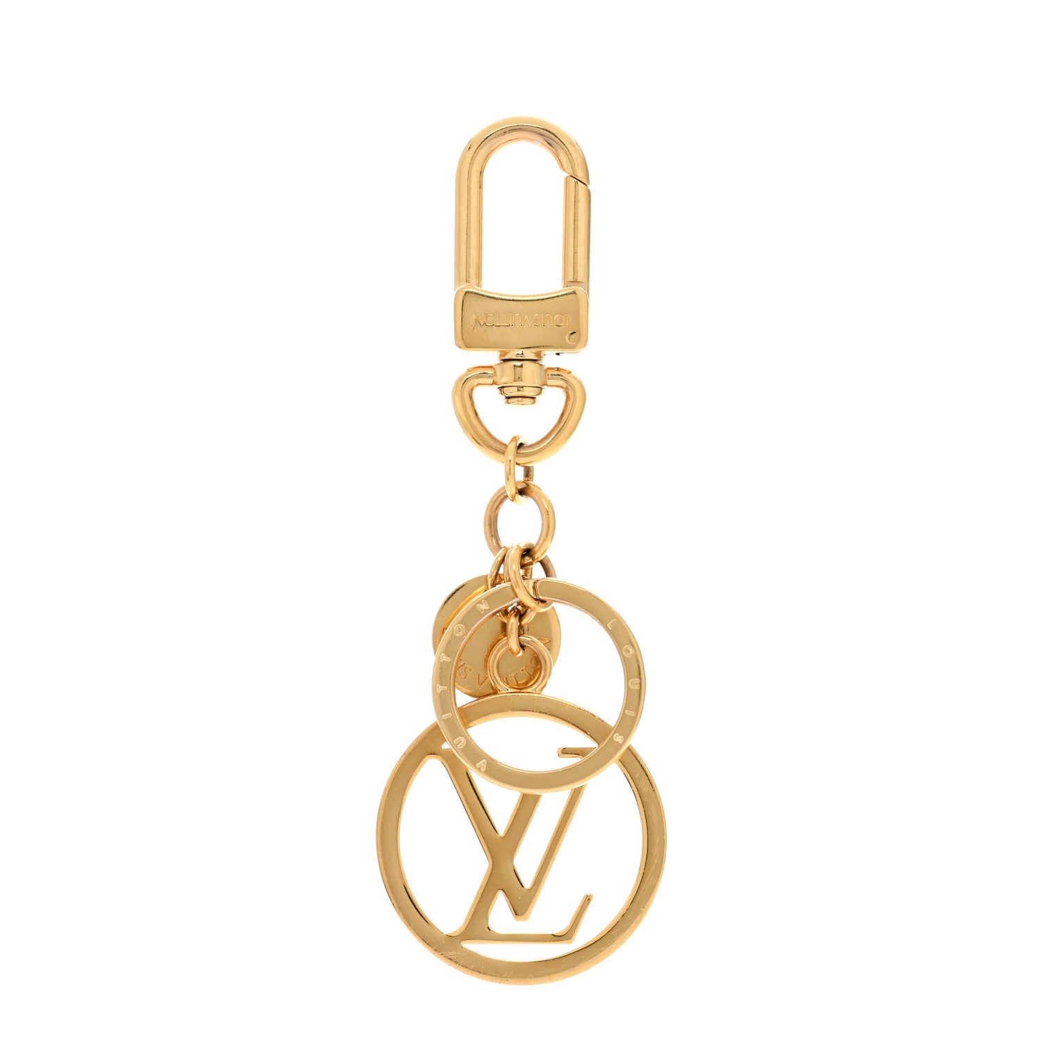 Louis Vuitton LV Circle Bag Charm Key Holder Gold 1 of 4