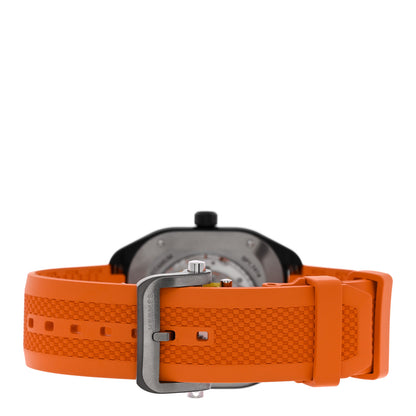 Hermes DLC Coated Titanium Rubber 39mm H08 Automatic Watch Orange 3 of 5