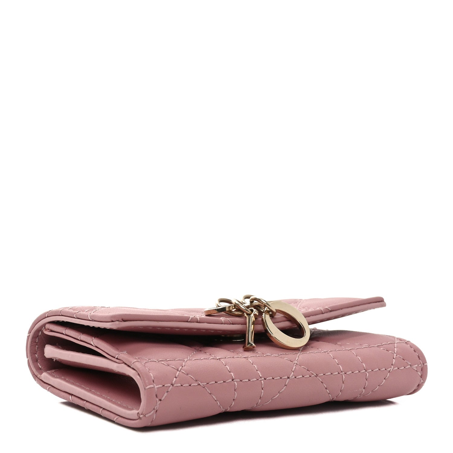 Christian Dior Lambskin Cannage Miss Dior Glycine Wallet Pink 4 of 7