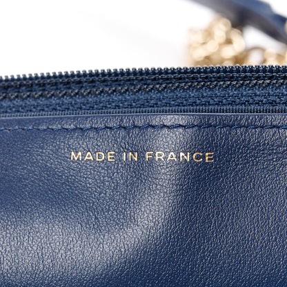 Chanel Caviar Quilted Boy Wallet On Chain WOC Navy 7 of 12