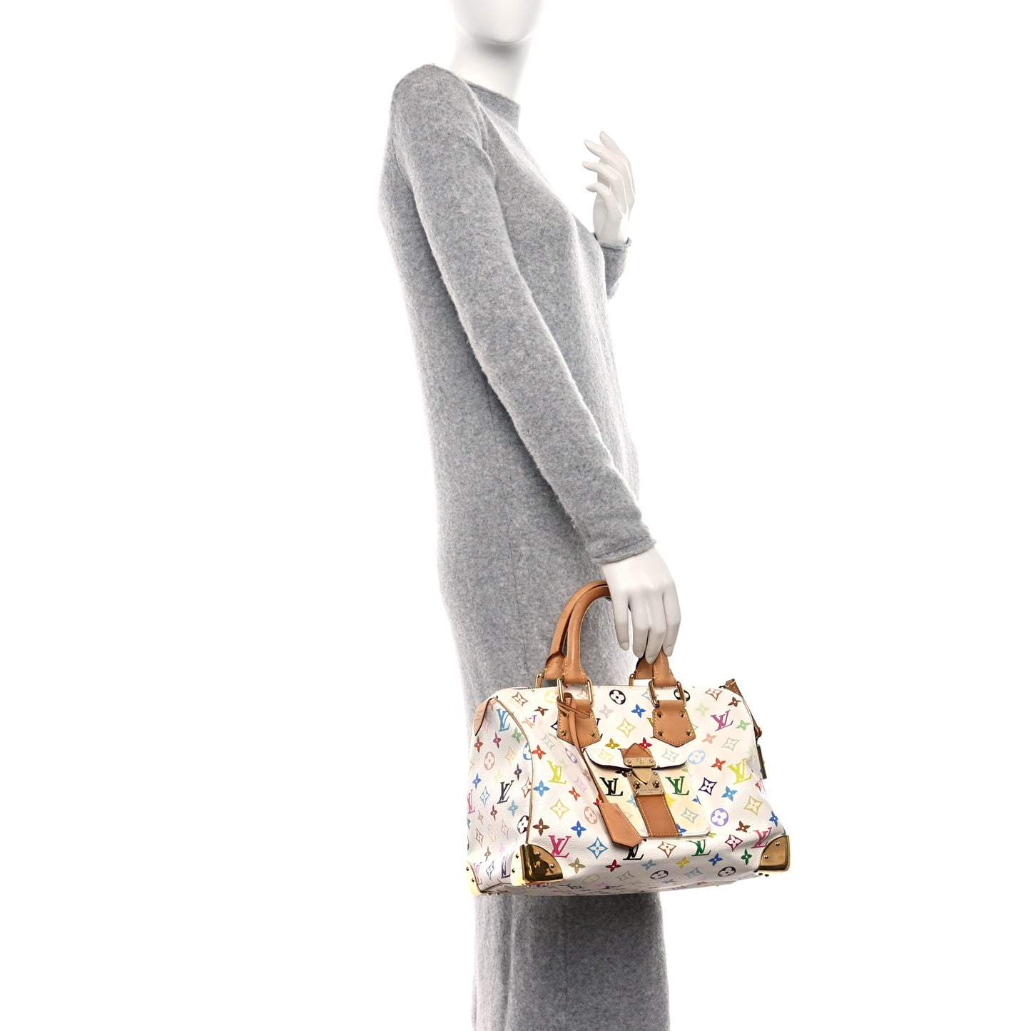 Monogram Multicolor Speedy 30 White