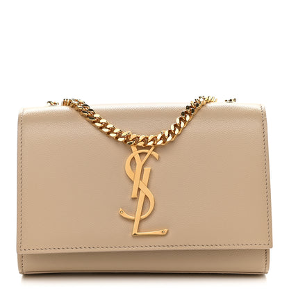 Saint Laurent Grain De Poudre Small Monogram Kate Satchel Nude Powder 1 of 7