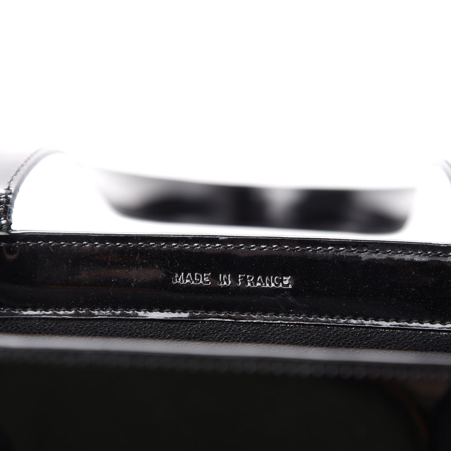 Patent Logo Shoulder Bag Black