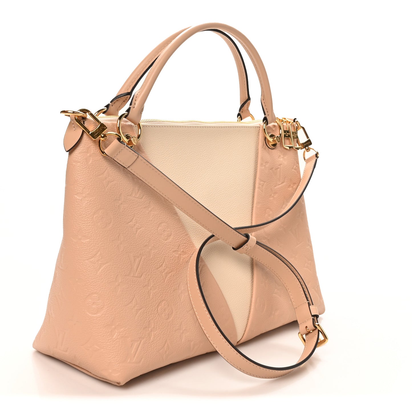 Empreinte V Tote MM Beige Rose Creme