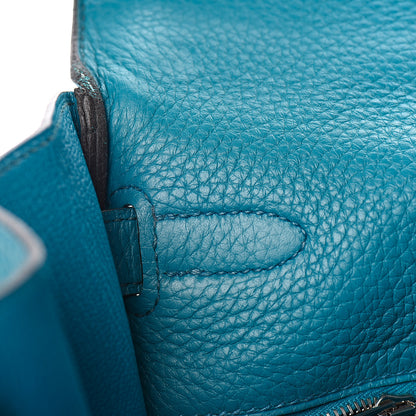 Hermes Taurillon Clemence Kelly Retourne 35 Bleu Izmir 8 of 33