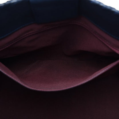 Chanel Iridescent Calfskin Quilted Happy Stitch Shopping Tote Navy Blue 6 of 9