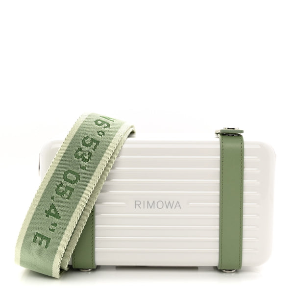 Rimowa Gloss Polycarbonate Personal Cross-Body Bag White Green